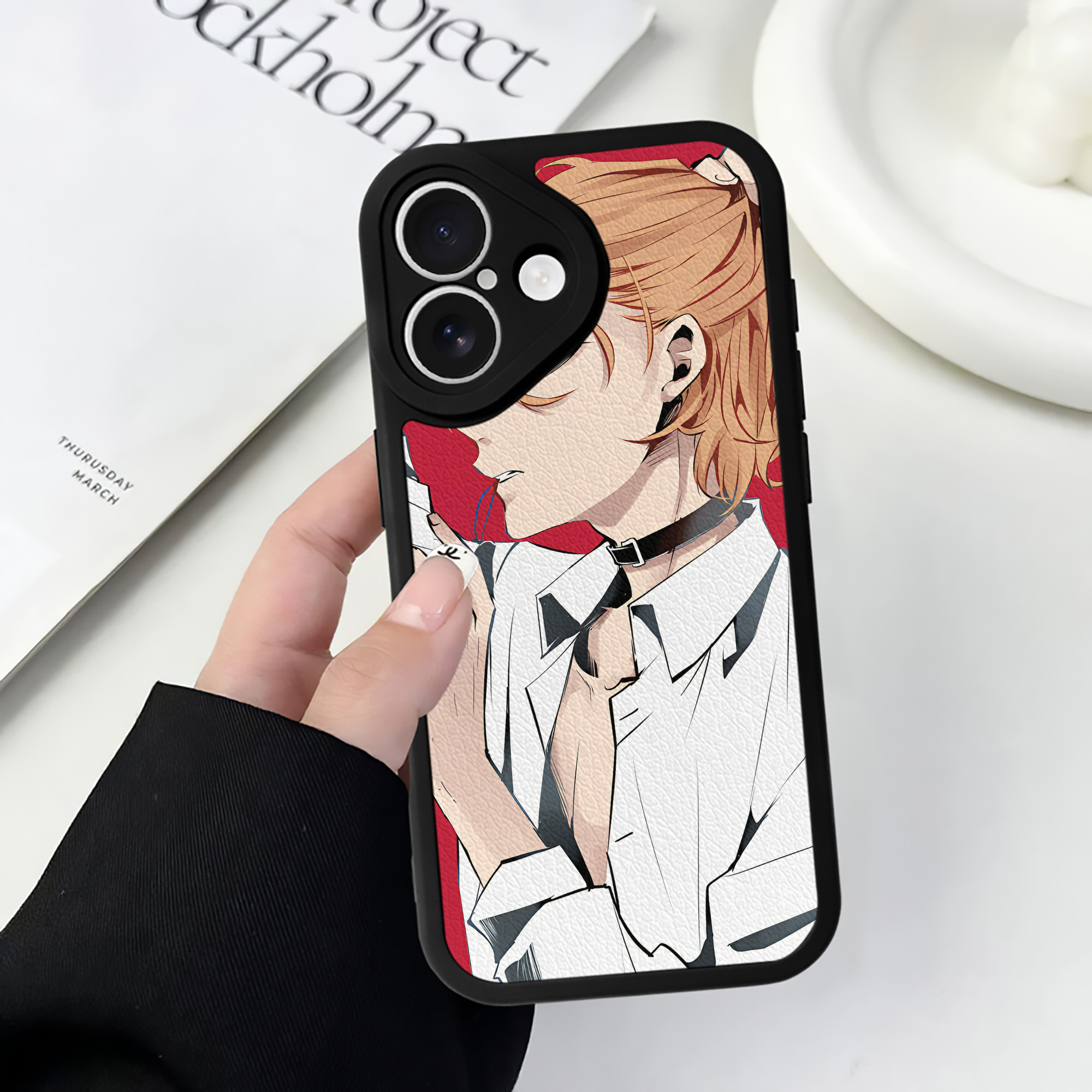 （画像用） 文豪ストレイドッグス Bungo Stray Dogs 【iPhone 16シリーズ対応】シリコンスマホケース（レザー調） 材質：シリコン